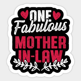 One Fabulous Mother In Law Womens Mothers Day Sticker